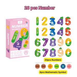 HAHA TOY Magnet Hiasan Kulkas Magnetik Kepingan Puzzle Belajar Huruf Angka Mainan Edukasi Anak