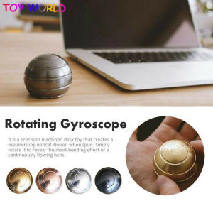 Fidget Toys Metal Gyro Desktop Ball Rotary Gyro Aluminum Alloy Round Metal Kinetic Decompression Toy