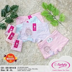 LYDYLY | Celana Dalam Boxer Anak Perempuan Katun Super Lembut / Dalaman Anak Karakter LUCU Model TErbaru