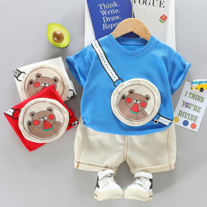 baju anak kaos anak laki laki Kartun bayi anak perempuan Lengan pendek pakaian setelan Musim panas keren