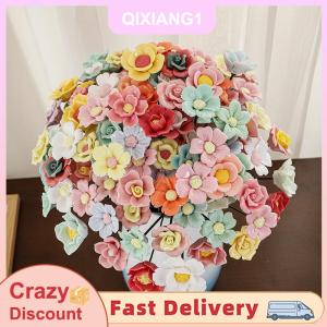 QIXIANG1 Hoa gốm jingdezhen hoa mô phỏng thủ công nhiệt độ cao cuộc sống vĩnh cửu trang trí hoa quà tặng sáng tạo nhà furn
