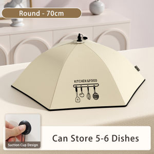 Vision Foldable Insulated Food Cover with Foil Insulation Dust-proof Meal Cover Multipurpose Food Insulation Cover Leftovers/ Vegetable Cover Anti Fly Mosquitoes for Kitchen Restaurant Picnic