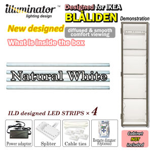 Diffused LED Strips Lighting Kits For IKEA BLÅLIDEN DETOLF also suitable for universal cabinets (Cabinet Not Included)