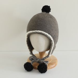 NOVAWEAR Baby Knitted Cap Winter Thick Tassel Bobbles Ear Protection Warm Beanie Hat for Toddler Boys Girls Kids Cute Korean