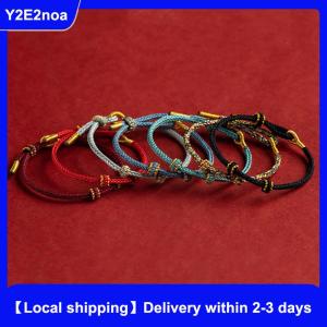 【Local shipping】 Hand Woven Size Adjustable DIY Red String Bracelets Adult Child Vintage Lucky Rope Bangles Gift