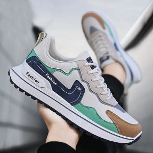 Sepatu Pria CHONLUI Bahan Leather Sol Rubber Karet Anti slip Kekinian Berkualitas Free Box K39 Sepatu Pria Import Korean Steel Sneakers Cowok Olahraga
