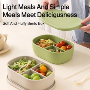 Bento Bowl Double Compartments Lunch Box Multifunction Compartmentalized Sealing Thermal Insulation