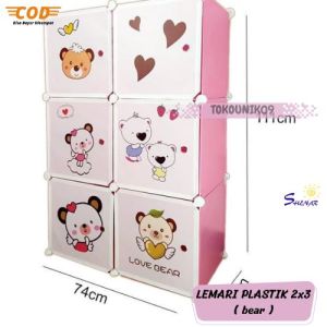 LEMARI PLASTIK 2x3 / LEMARI PAKAIAN / LEMARAI PAKAIAN GANTUNG & LIPAT / LEMARI BONGKAR PASANG SHENAR