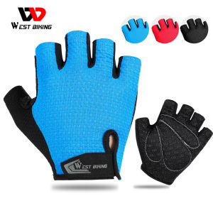 WEST BIKING Half Finger Cycling Gloves Anti Slip Breathable MTB Road Bicycle Gloves Men Women Outdoor Sports Bike Cycling Gloves