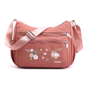 TAS SELEMPANG WANITA IMPORT CHIBAO BORDIR BUNGA 15#