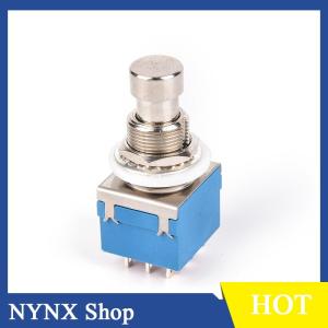 [NYNX] 1x 9-pin 3PDT กีต้าร์เอฟเฟค Pedal BOX STOMP Foot Metal SWITCH True BYPASS BLUE