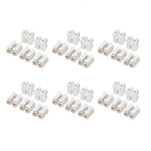 Tiết kiệm không gian 2 cổng thiết bị đầu cuối khối 2pin đẩy nhanh chóng Dây cáp kết nối hỗ trợ 200 Wát tải