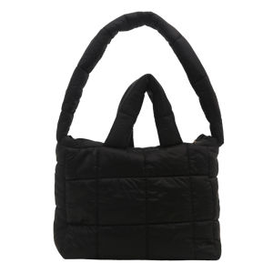 Women Quilted Cross Body Bag Puffer Style with Spacious Interior and Elegant Solid Color Finish