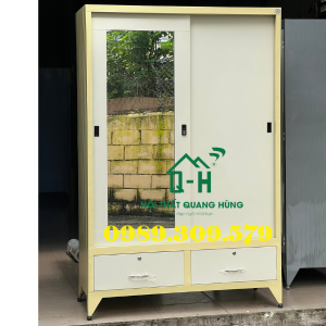 TỦ SẮT CỬA LÙA TĨNH ĐIỆN ĐỰNG QUẦN ÁO GIÁ RẺ TẠI XƯỞNG GIAO NHANH HCM