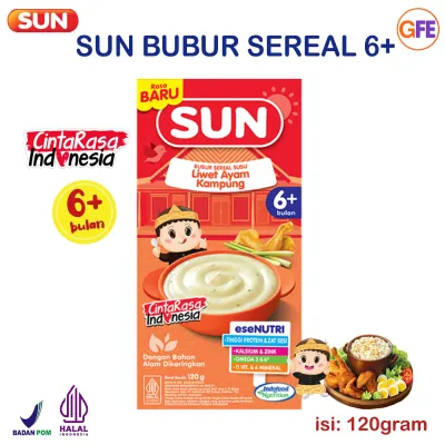 SUN Bubur Bayi Sereal Susu MPASI Ekonomis 120 gram Fortif Baby Cereal Box Ekonomis