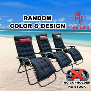 "Deluxe Zero Gravity Reclining Chair – Folding Lounge Chair with free headrest