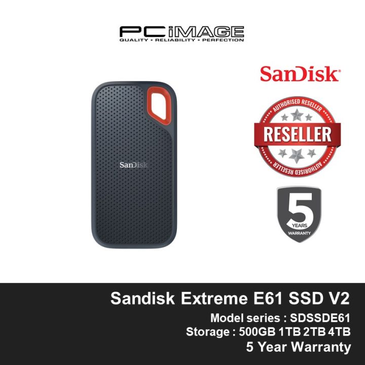 Sandisk Extreme Portable Ssd E61 500gb1tb2tb4tb 1050mbs Type C Ip55 Shock Resistant Water 7424