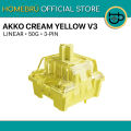 Akko Cream Yellow V3 Linear Mechanical Keyboard Switch. 