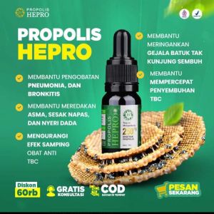PROPOLIS HEPRO - Dengan Segudang Manfaat Membantu Atasi TBC  Sakit Liver  Anti HIV  Sinusitis Bronkitis Asma - 10ml
