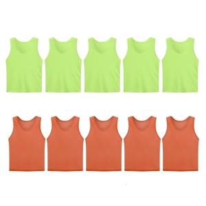 10PCS Soccers Practice Gear Elastic Sports Vests Multiple Color Option Wash Resistant Fabric For Team Sports