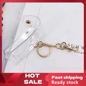 🚚【Local Express Delivery】🚚 Chapstick Pouch Keychain Transparent PVC Fashion Lipstick Holder For Outdoor Lip Balm Lipsticks Keyrings Accessory