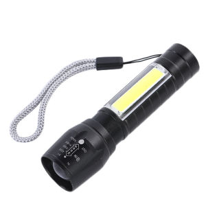 Lampu Led Boleh Cas Zoomable Outdoor Flashlight Waterproof Rechargeable Led Light Torchlight for Hiking Camping Emergency Light for House 3 Modes USB Charge