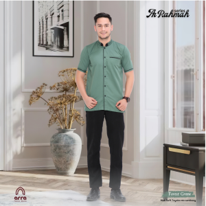 Sarimbit keluarga couple lebaran terbaru mewah kekinian elegan jumbo  2023 baju kapelan  FOREST GREEN AR RAHMAH SERIES BY ARRA