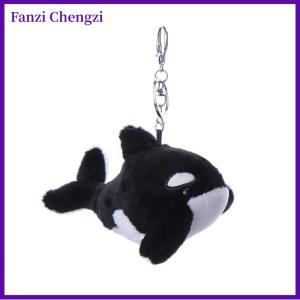 Fanzi Marine Animal Series Keychain Plush Animal Doll Sea Lion Killer Whale Skate Ray Whale Keyring Backpack Charms Bag Decor Toy