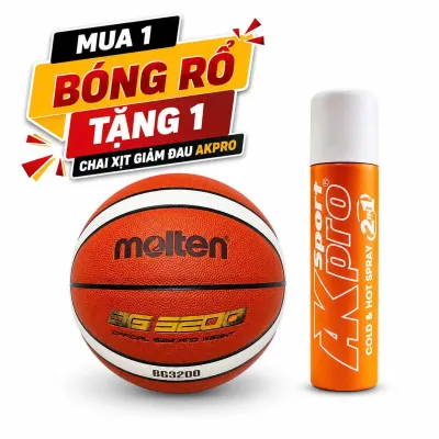 Bóng rổ Molten BG3200-2 số 5 6 7 - Tặng kim bơm - Chính hãng