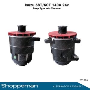 ISUZU 68T 6CT ALTERNATOR ASSEMBLY DEEP TYPE WITHOUT VACUUM 140A 24V BY-386