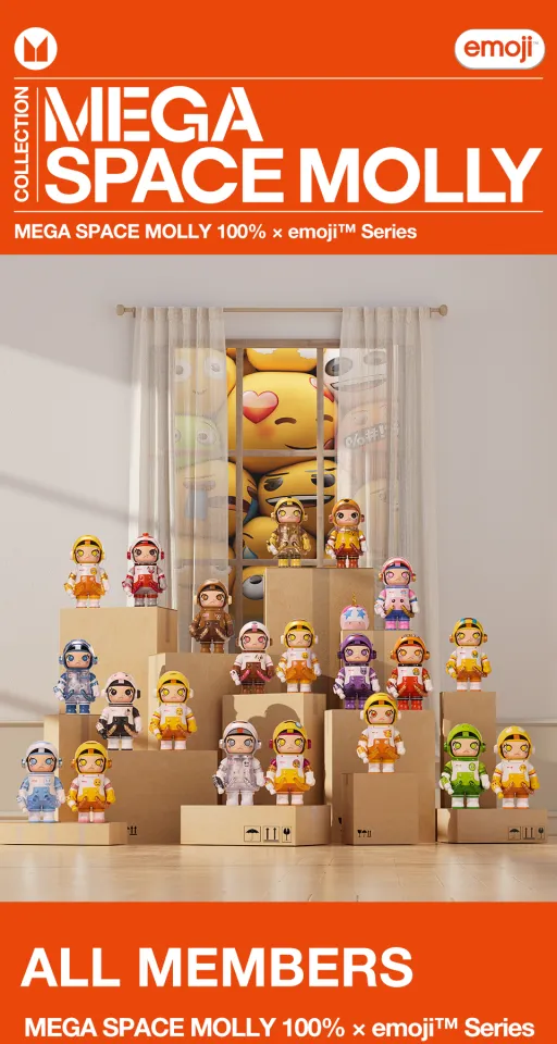 POP MART MEGA SPACE MOLLY 100% × emoji？ Series Blind Box | Lazada