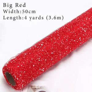 Snowflake Dotted Yarn Mesh Wrapping Paper DIY Handmade Floral Wrap for Rose Bouquet Decoration