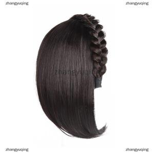 [COD] zhangyuqing Wig For Woman Short Hair Headband With Hair Wig Fish Bone With Wig Integrated Hair Patch Hair Accessories