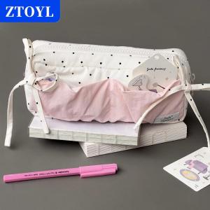 [COD]🔥🔥🔥ZTOYL Cute Polka Dot Bow Pencil Case White With Pink Accessories Large Capacity Zipper Pencil Bag Student Stationery School Supplies