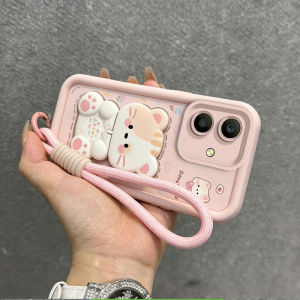 Feadship Case for OPPO a3x A5i a40 a40m a20 4g a3 pro 5g 2024 phone casing Softcase shockproof Cover new design aesthetic with holder for girls cute pink cat JTDTMZJ1