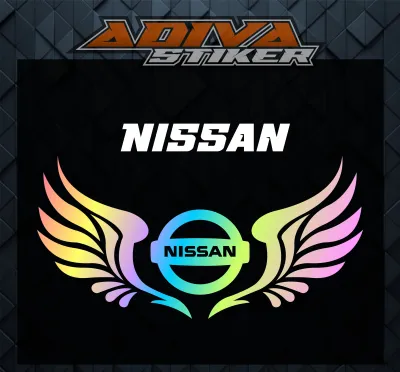 Cutting Sticker Logo Mobil Sayap Hologram Laser
