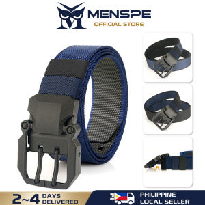 MENSPE Men Belt Outdoor Tactical Belt Double-Sided Use Adjustable Belt Rotating Buckle Nylon Waistband Two-Color Belt Youth Sports Canvas Pant Belt Simple Nice Waistband Nylon