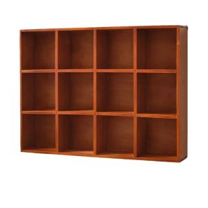 NJJU Solid Wood Wood  Organizer Squares Vintage Style Wooden Storage Holder Simple Decorative Stationery Display Shelf Home Office