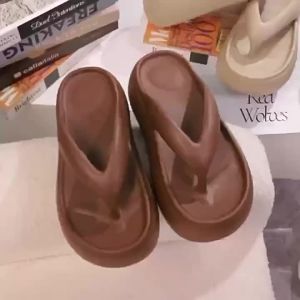[Free Shipping] WomenS Summer Outdoor Flip-Flops Thick-Soled Height-Increasing 2025 New Style Non-Slip Soft-Soled Suitable For The Beach Swimming Pool And Shower