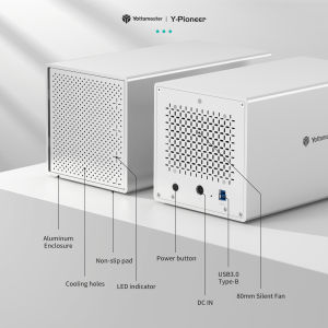 Yottamaster 4 Bay RAID USB3.1 Gen1 Type C HDD Enclosure for 2.5 & 3.5 Inch Hard Drives Raid 0/1/3/5/10/SPAN/JBOD/PM/CLONE
