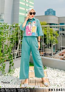 ONE SET VIRAL / SETELAN VIRAL KEKINIAN HM ZRA IMPORT BKK GAMBAR TIMBUL BUKAN SABLON