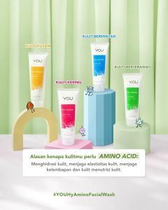 YOU Hy Amino Facial Wash | Oil Control Hydrating Brightening Anti-Acne Sabun Cuci Muka 100g