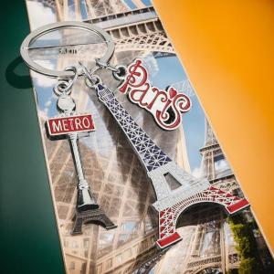 hananre Eiffel Tower Zinc Alloy Keychain Womens Bag Pendant Charm Exquisite Souvenirs Keyring Ideal Accessory Gift For Travelers Lovers