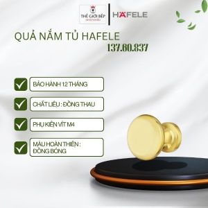 Quả nắm tủ 137.60.837 Hafele – Thiết kế nhỏ gọn – Bền đẹp – Dễ vệ sinh dễ lắp đặt - Bảo hành 12 tháng - BNK
