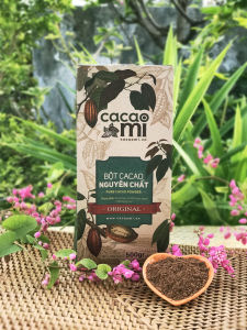Bột cacao nguyên chất không đường CACAOMI Original vị truyền thống phù hợp ăn kiêng giảm cân an toàn chuẩn Keto eat clean Halal 500g