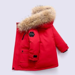 BIZOT Children Winter Coat For Boys -30 Degree Thicken Warm Young Teen Boys Down Jacket Toddler Kids Boy Parka Outerwear