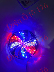 Đèn led chong chóng trang trí ô tô 8cm. Điện 12v và 24v