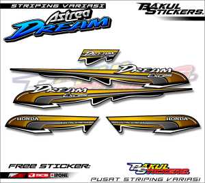 STRIPING VARIASI ASTREA HONDA DREAM / STICKER LIST MOTOR ASTREA DREAM