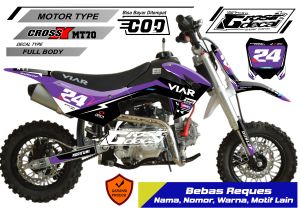 Decal Sticker Stiker Mini Trail Viar Cross X 70 Full body Free Custom