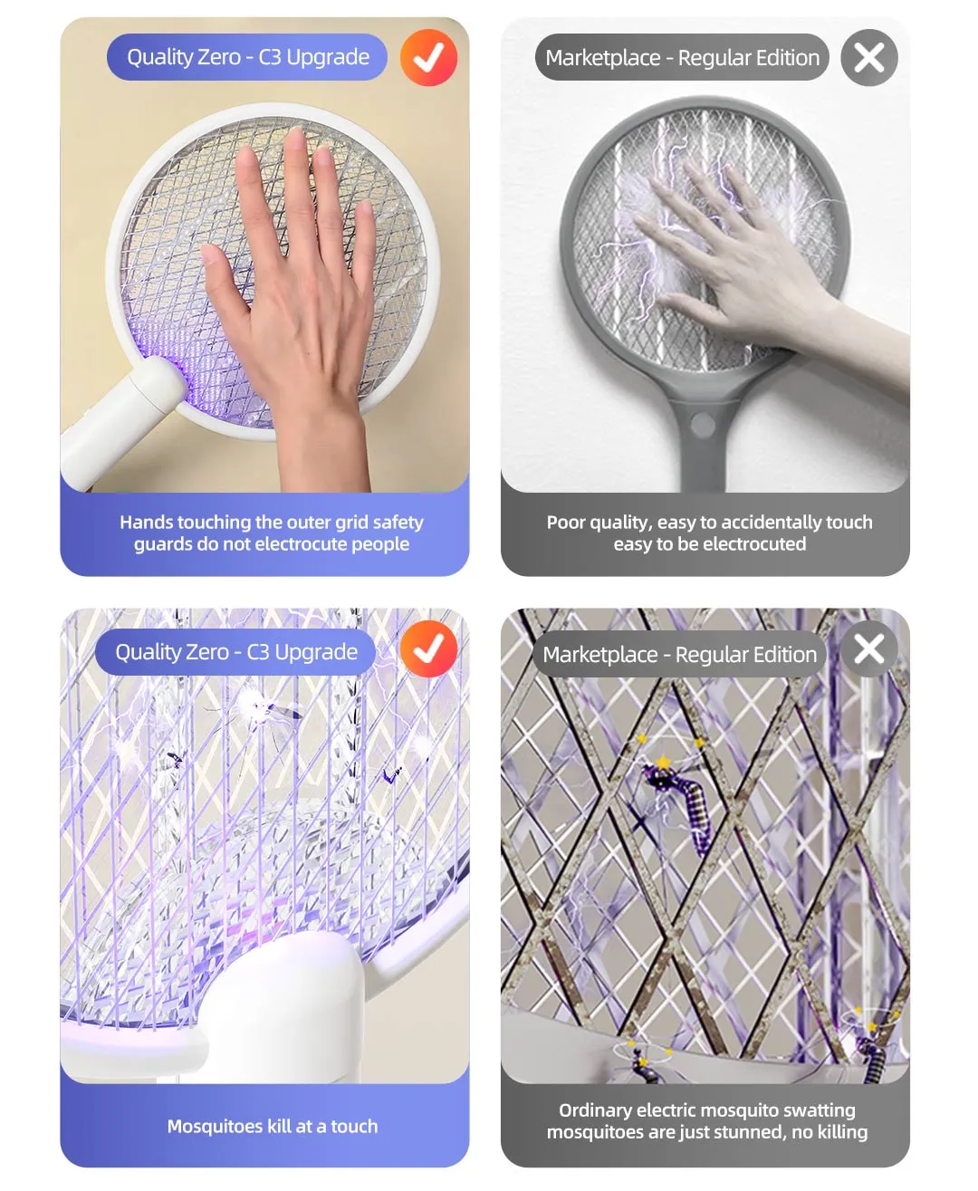 Xiaomi Qualitell C3 electric Fly Swatter Mosquito Killer description image 5